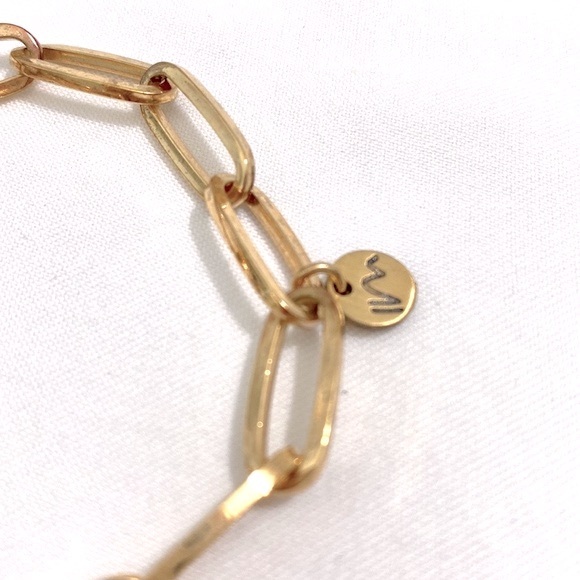 MAISON IREM 18K Vermeil Freshwater Cultured Pearl Chunky Smiley Bracelet - Picture 13 of 17